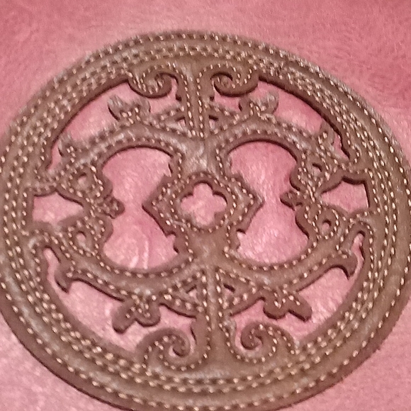 Dusty Rose Colored Vegan Leather Crossbody New - Picture 5 of 13